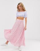 Resume Noelle Floral Midi Skirt - Pink