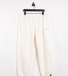 Ellesse Plus Crystal Studded Sweatpants In Off White
