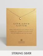 Dogeared Gold Plated Live Love Laugh Full Heart Make A Wish Necklace - Gold