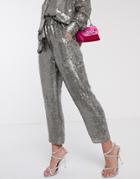 Asos Edition Sequin Jogger-gray