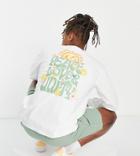 Fila Long Sleeve T-shirt Back Print In Off White - Exclusive To Asos