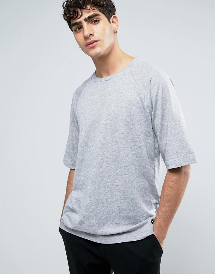 Dr Denim Thorn T-shirt Oversized Light Gray Mix - Gray