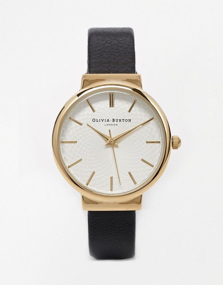 Olivia Burton Black & Gold Hackney Watch Ob15th01 - Black