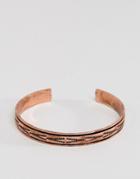 Classics 77 Copper Cuff With Geo-tribal Engraving In Burnished Copper - Gold