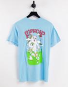 Ripndip Flower Power Back Print T-shirt In Blue-blues