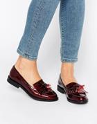 Office Frazzle Tassle Patent Loafers - Red