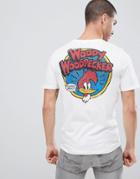 Only & Sons T-shirt With Woody Woodpecker Backprint - White