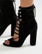 Kendall + Kylie Suede Lace Up Sandal - Black