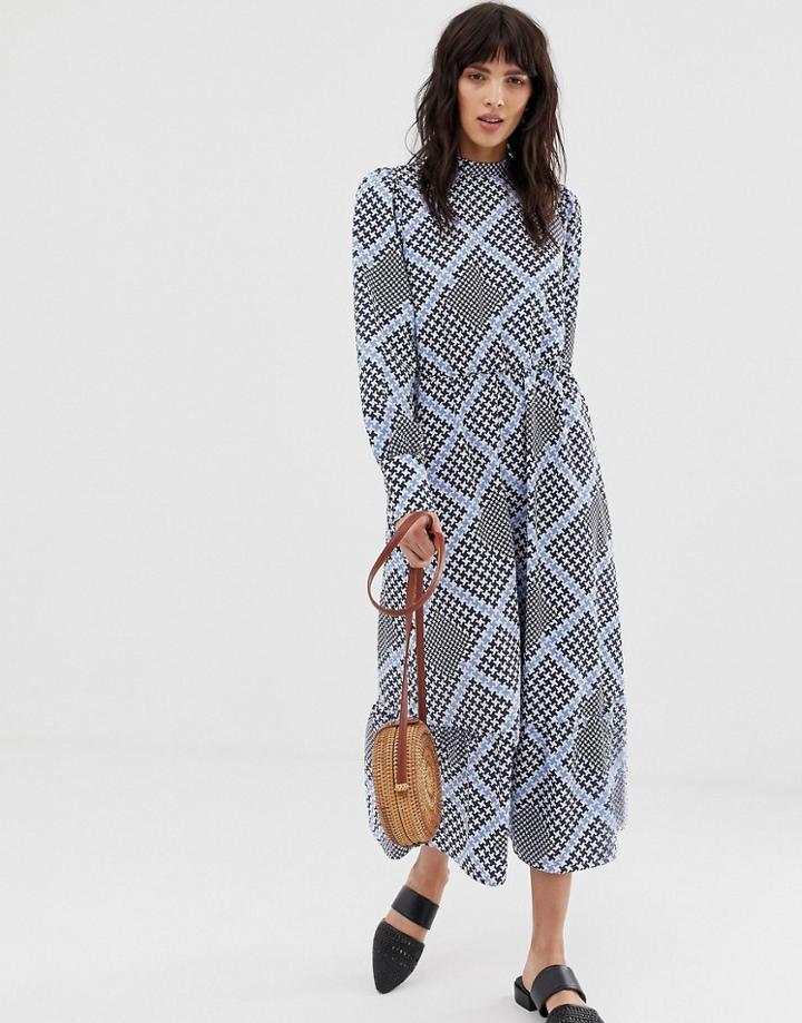 Vero Moda Aware Check Midi Dress - Multi