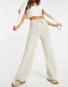 Topshop Knitted Pant In Oat-neutral
