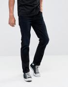 Nudie Jeans Co Grim Tim Slim Fit Jean Black Sparkles Wash - Black