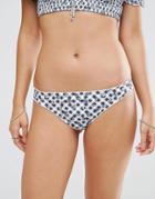 Motel Gingham Ruffle Bikini Bottom - Gingham Ditsy