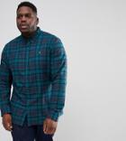 Farah Plus Waithe Slim Fit Check Shirt In Navy - Navy