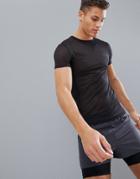 Asos 4505 Muscle T-shirt In Breathable Mesh - Black