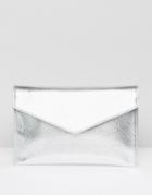 Asos Envelope Cross Body Bag - Silver