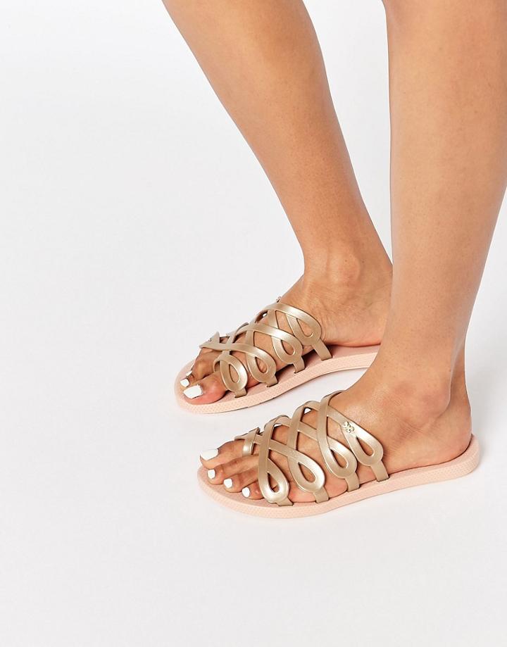 Zaxy Infinity Flat Sandals - Blush