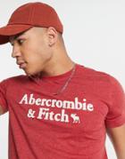 Abercombie & Fitch Logo T-shirt In Red