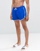 New Look Swim Shorts In Blue With White Trim - Blue
