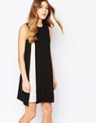 Traffic People Split Front Dress - Black