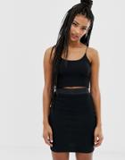Collusion Cami Crop Top - Black