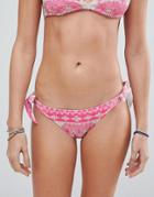Island Stories Printed Bikini Bottoms-pink