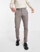 Jack & Jones Premium Slim Fit Suit Pant In Textured Sand-neutral
