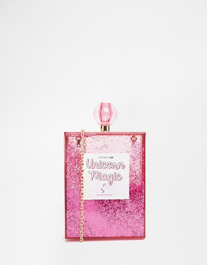 Skinnydip Unicorn Magic Box Bag In Pink Glitter - Pink