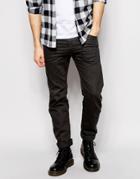 Diesel Jeans Darron Regular Slim Fit 8qu Charcoal Overdye - Gray