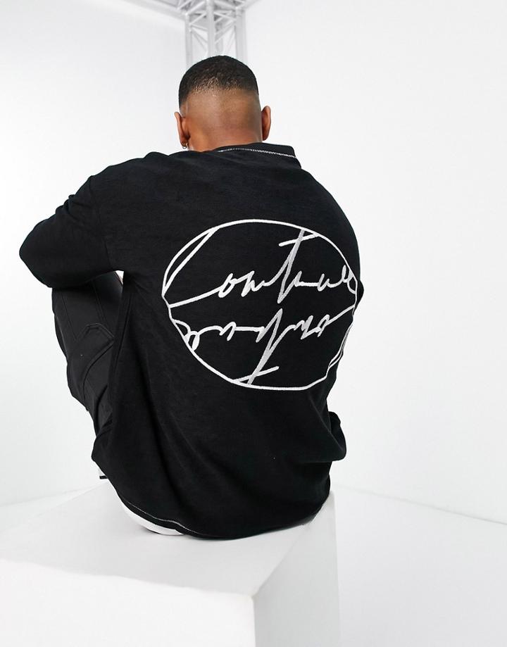The Couture Club Sweatshirt In Black With Back Print And Contrast Seam Detail - Part Of A Set