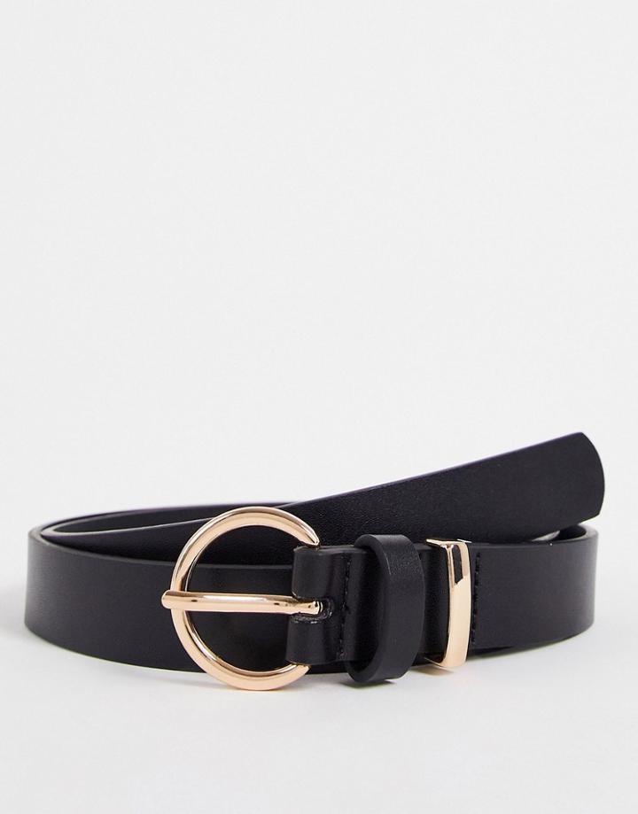 Lipsy Single Buckle Belt In Black