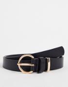 Lipsy Single Buckle Belt In Black