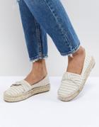 Pull & Bear Espadrilles In Pink Stripe - Pink