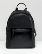 Smih And Canova Leather Backpack Black Contrast - Black