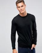 Hugo By Hugo Boss San Lorenzo Crew Sweater Merino - Black