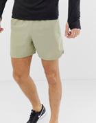 Asos 4505 Running Shorts With Quick Dry And Curve Hem In Light Khaki - Beige