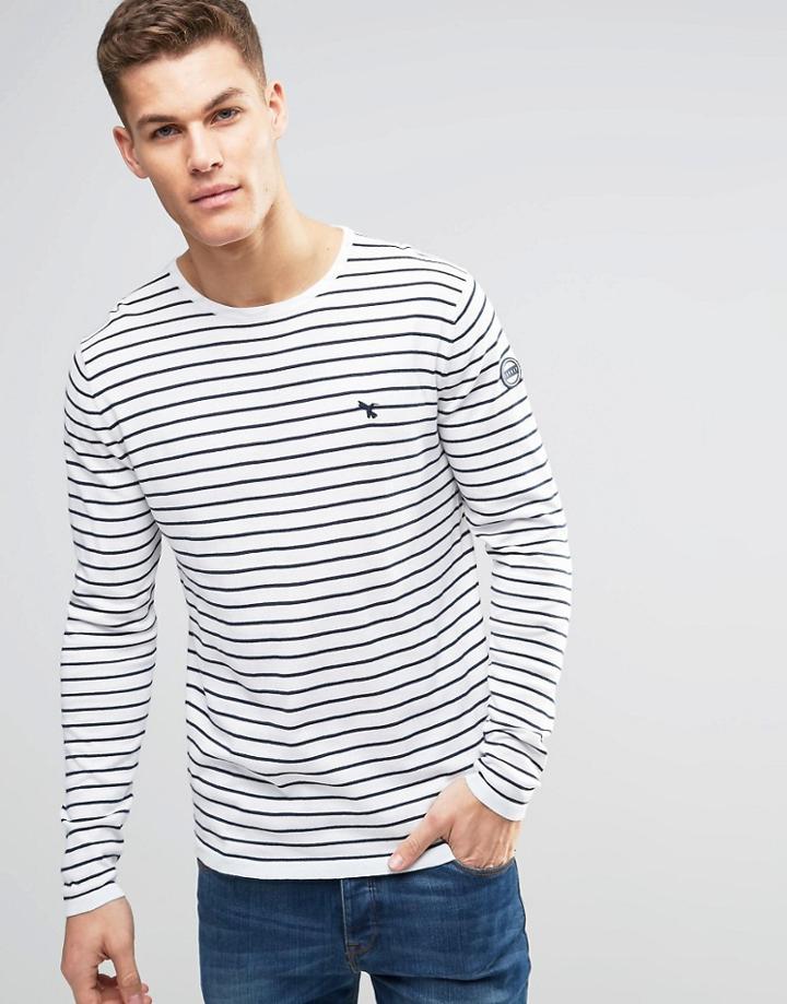 Esprit Lightweight Striped Knitted Sweater - White
