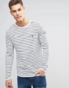 Esprit Lightweight Striped Knitted Sweater - White