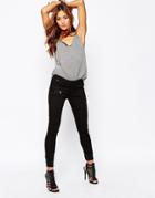 G-star Davin Zip High Waist Super Skinny Jeans - Black