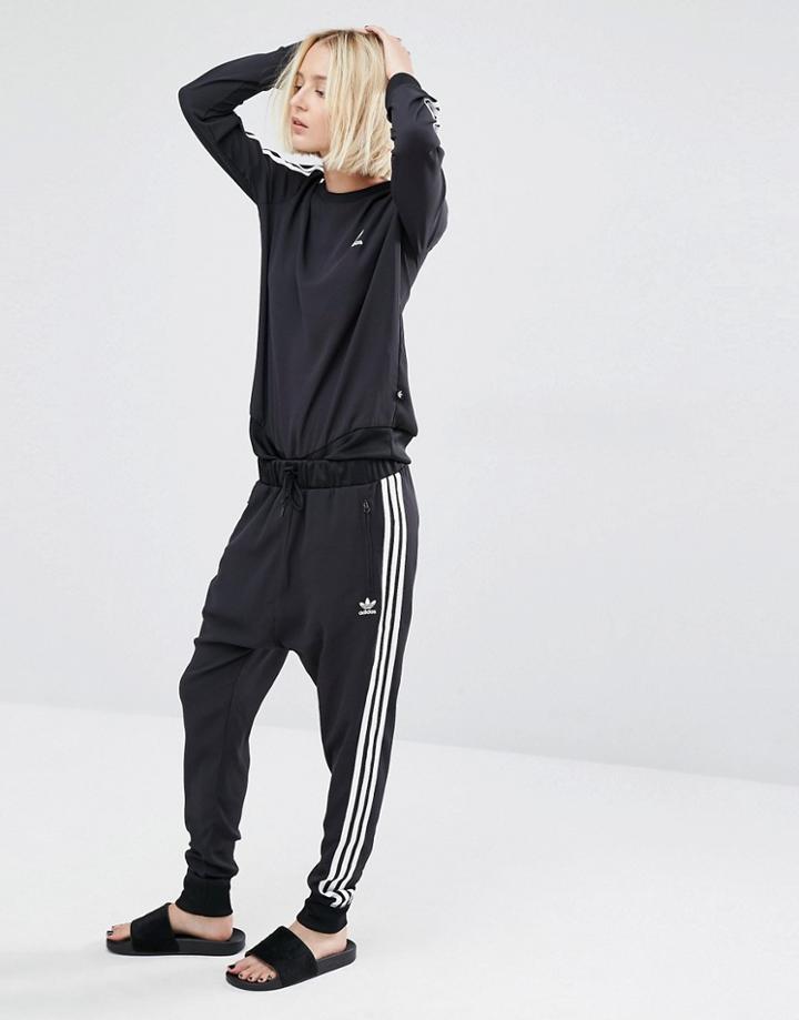 Adidas Originals Three Stripe Chiffon Pants - Black
