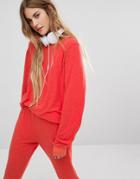 Wildfox Baggy Beach Sweater - Red