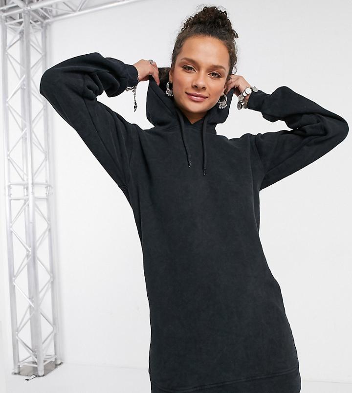 Rokoko Hoodie Dress In Acid Wash-grey