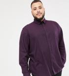 Jack & Jones Premium Plus Size Shirt In Slim Fit - Purple