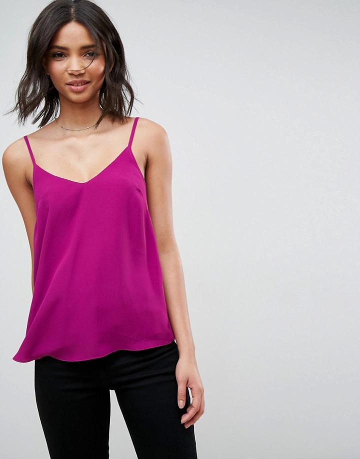 Asos Swing Cami With Double Layer - Purple