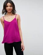 Asos Swing Cami With Double Layer - Purple