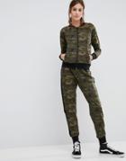 Brave Soul Camo Lounge Suit - Green