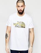 The North Face T-shirt With Mountain Line Logo - White