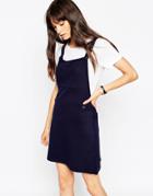 Asos Knitted Pinafore - Navy