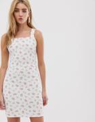 Daisy Street Square Neck Cami Dress In Ditsy Vintage Floral - White