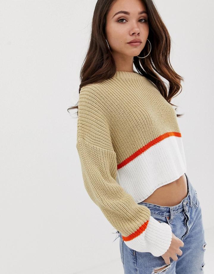 Asos Design Color Block Sweater-multi
