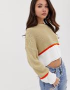 Asos Design Color Block Sweater-multi